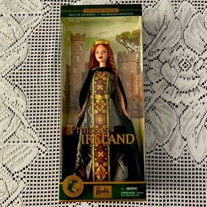 Barbie Princess of Ireland Doll - Red Hair, Green Dress